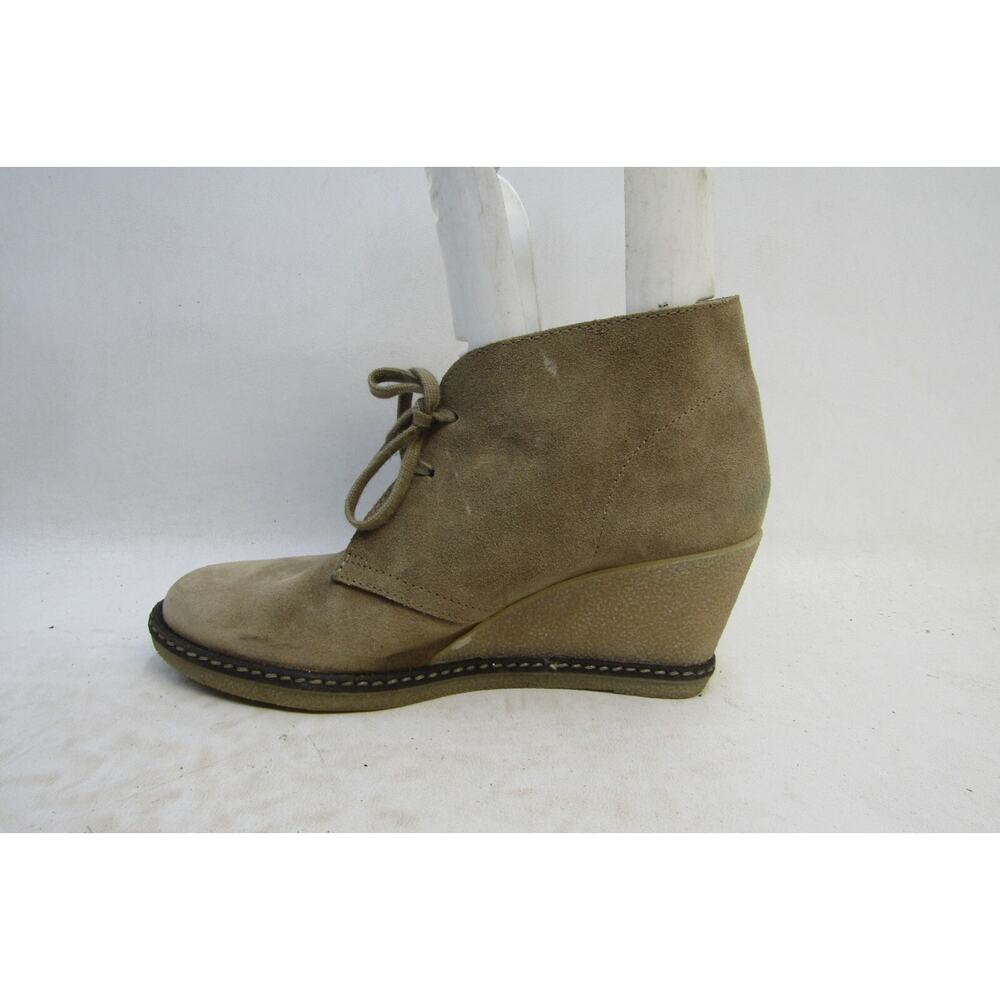 J Crew Womens Size 8 M Brown Suede Wedge Fashion Ankle Boots Bootie - Picture 2 of 11